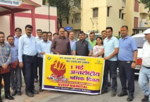 IMG 20250501 WA0012 अन्तर्राष्ट्रीय श्रमिक दिवस पर सेंचुरी मिल में चलाया मतदाता जागरूकता अभियान