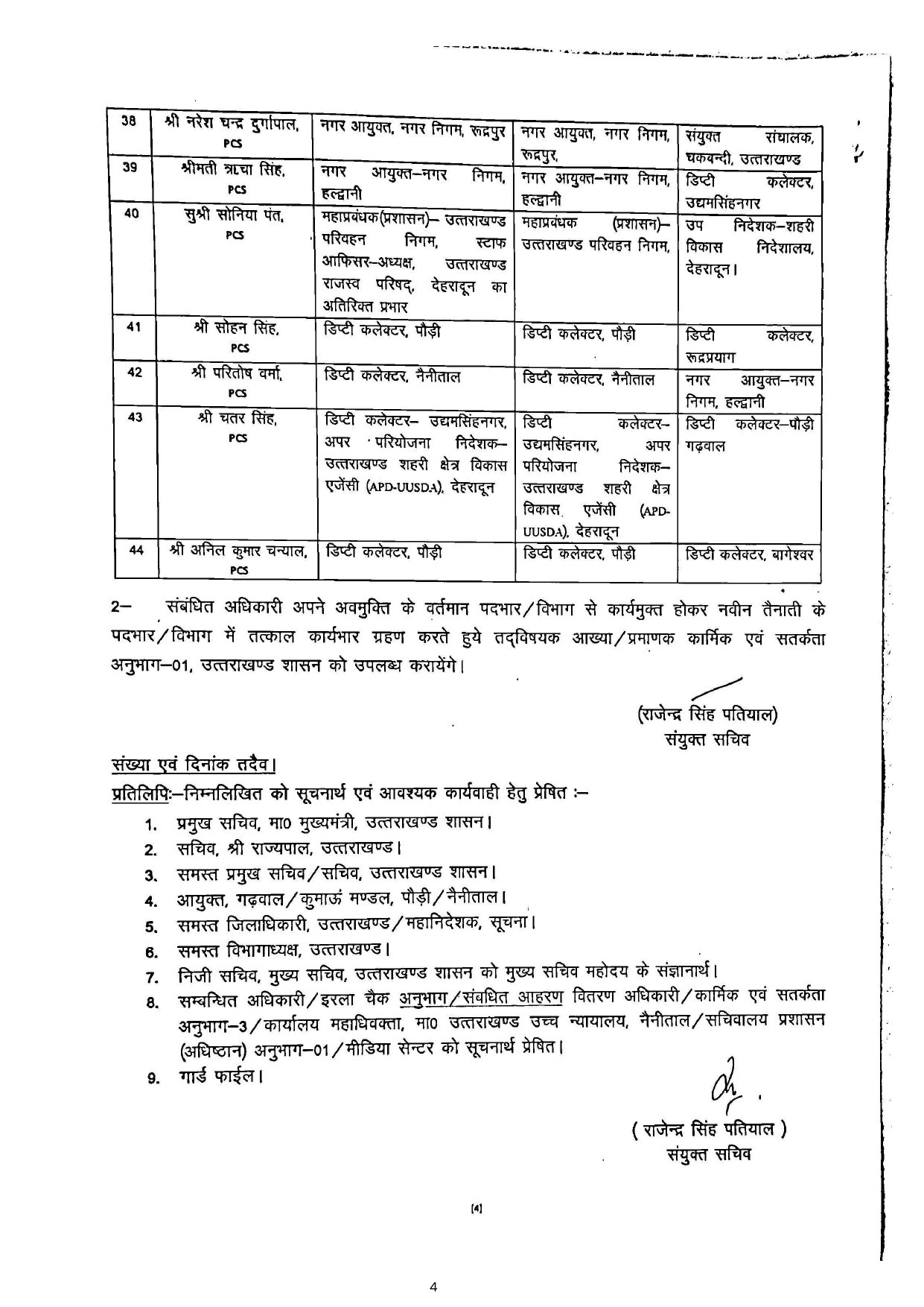 transer og officer uttarkhand page 0004 कई आईएएस अफसरों के तबादले, रयाल बने नैनीताल के डीएम
