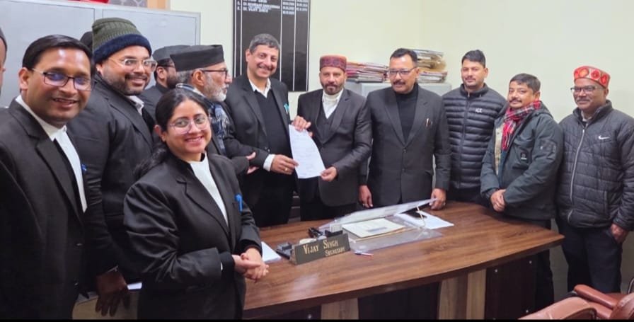 IMG 20260110 WA0005 बार काउंसिल ऑफ उत्तराखंड सदस्य के लिए राजीव ओली ने कराया नामांकन