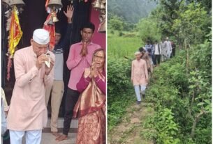 hariah paneru आमा मंदिर से हरीश पनेरू ने किया चुनावी शंखनाद, भीमताल में भ्रष्टाचार के खिलाफ संघर्ष का ऐलान